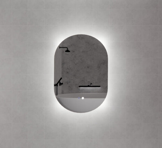 Oval Frameless LED Mirrors 900x600mm