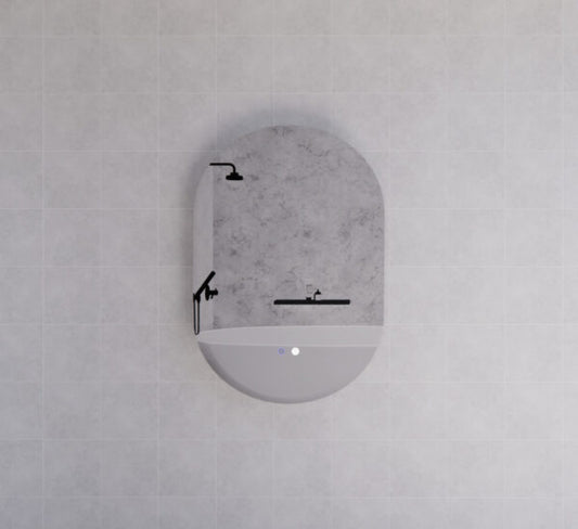 Oval Frameless LED Mirrors 900x600mm