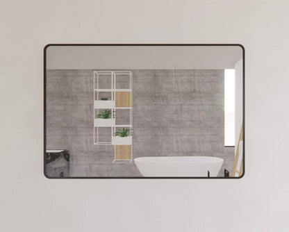 Rectangle Framed Mirrors 40mm Depth Frame Matt Black 1200x800mm