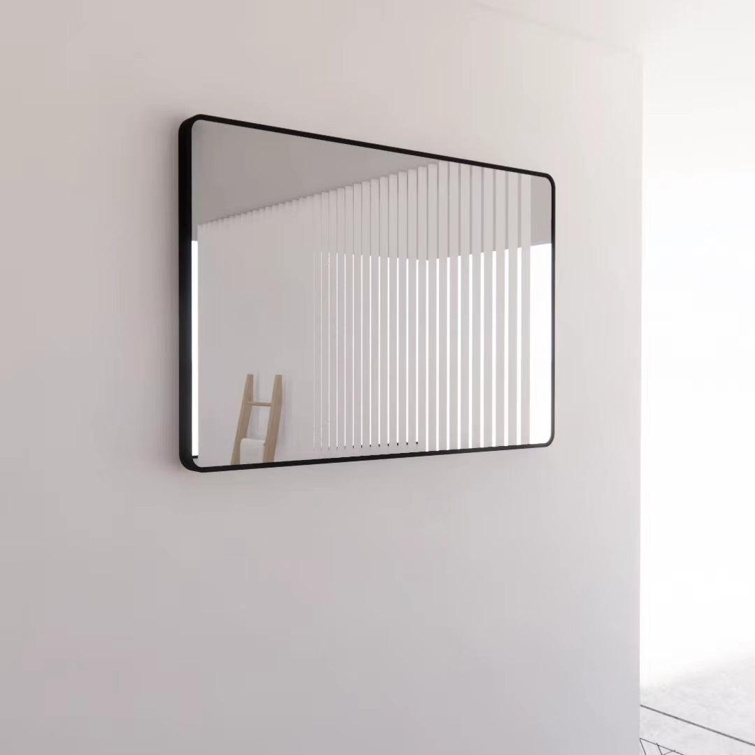 Rectangle Framed Mirrors 40mm Depth Frame Matt Black 1200x800mm