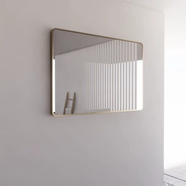 Rectangle Framed Mirrors 40mm Depth Frame Brushed Gold 1200x800mm