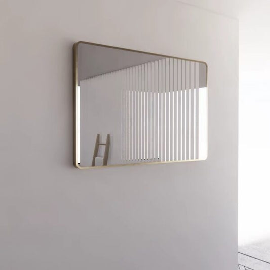 1200mm Gold Framed Plain Mirror - Gold