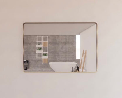 Rectangle Framed Mirrors 40mm Depth Frame Brushed Gold 1200x800mm