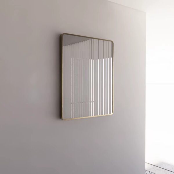 Rectangle Framed Mirrors 40mm Depth Frame Brushed Gold 900x750mm