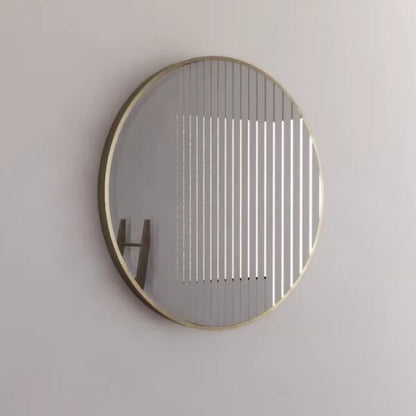 Round Framed Mirrors 40mm Depth Frame Brushed Gold 800x800mm