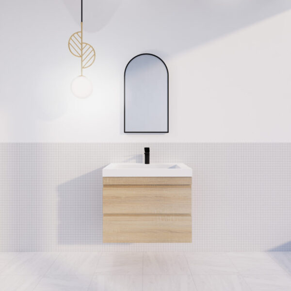 Forest Single Bowl Wall Hung Vanity-Light Oak W735xH550xD450mm