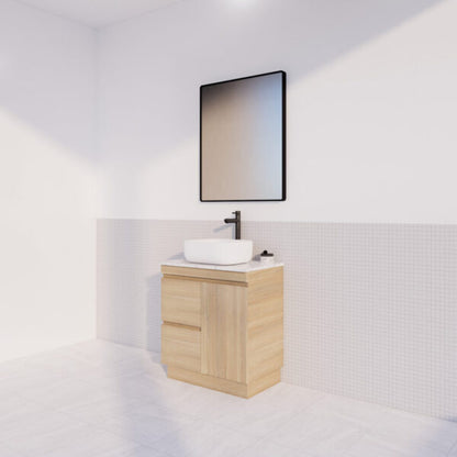 Forest Single Bowl Freestanding Vanity(Leg/Kickboard)-Light oak W735xH820xD450mm