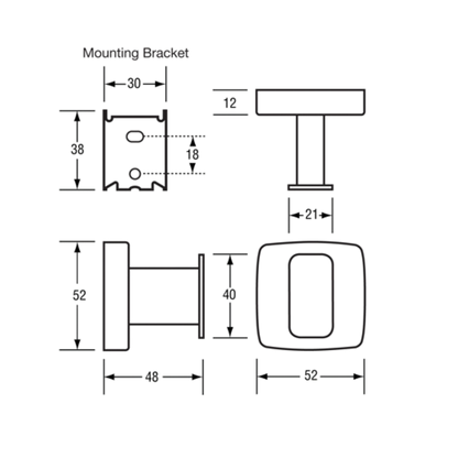 Single Robe Hook SS Bright