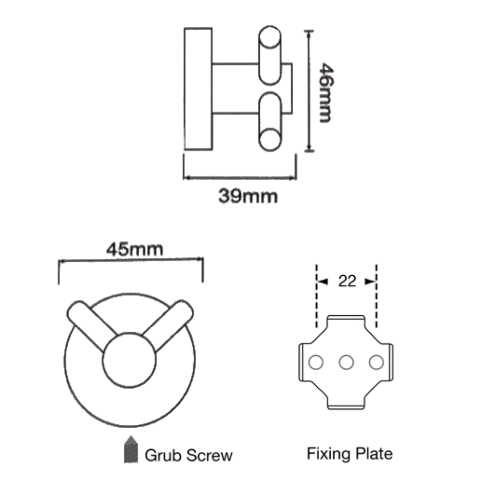 Double Hat & Coat Hook PSS