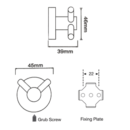 Double Hat & Coat Hook PSS
