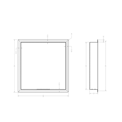 Recessed Large Soap and Shampoo Holder, White Powder Coat