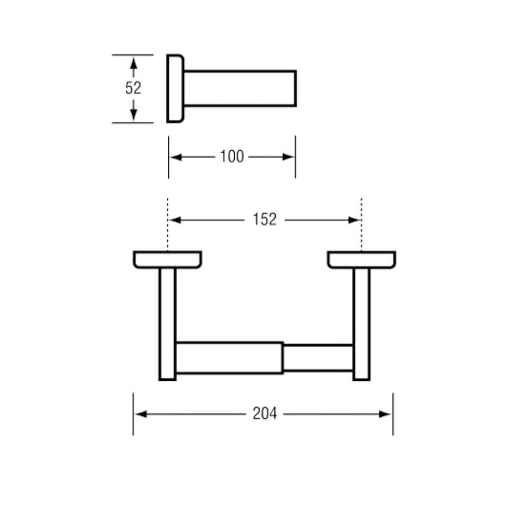 Single Toilet Roll Holder SS