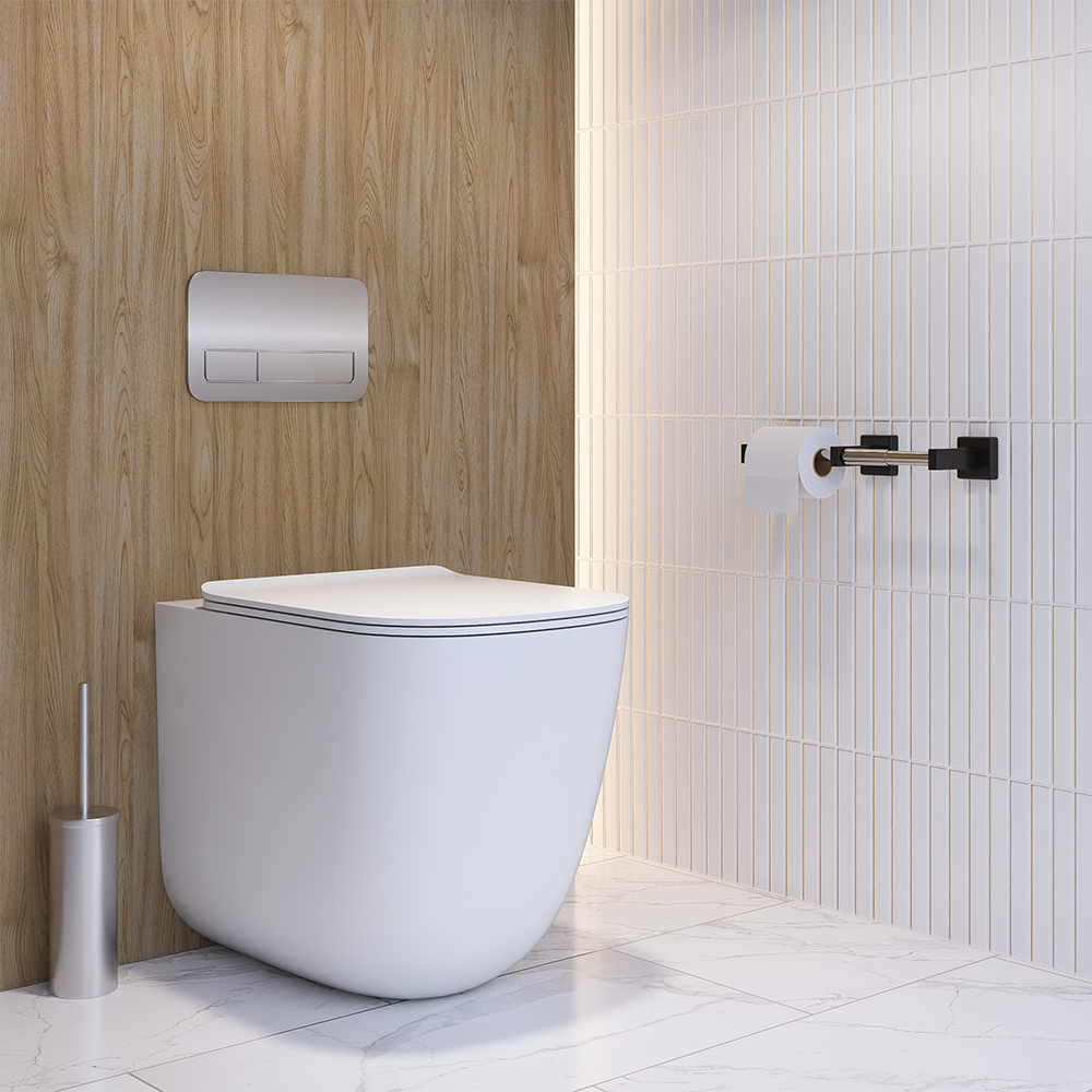 Double Toilet Roll Holder - Designer Black