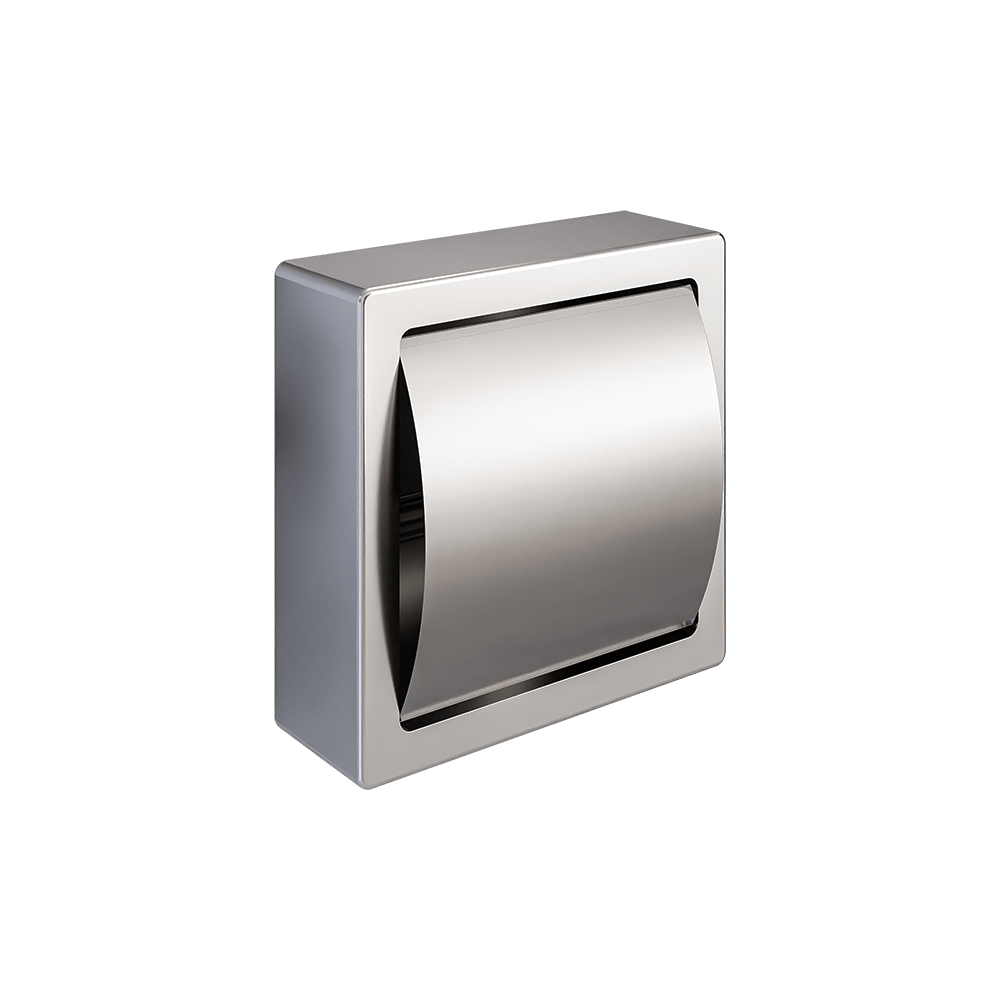 Surface Mounted Single Roll Toilet Roll Holder with Hood SS