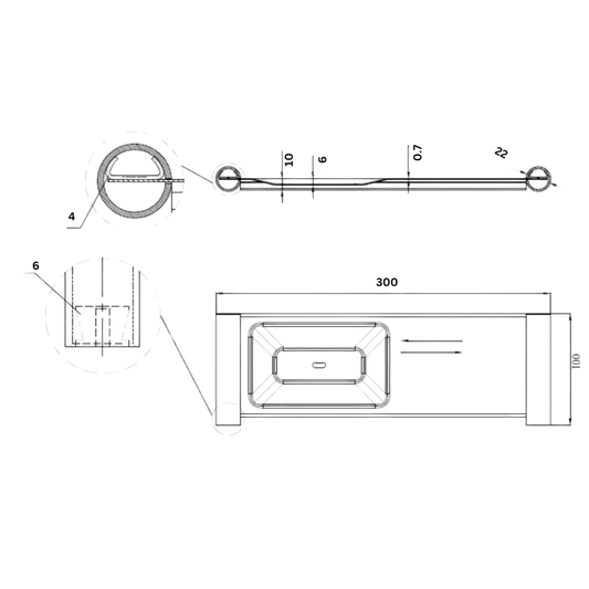 Shower Shelf 300mm - Designer Black