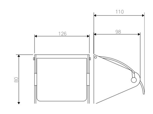 Single Toilet Roll Holder with Hood PSS