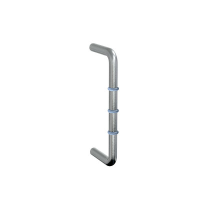 “D” Handle with Clear Rubber Stoppers – 128mm C to C - Antimicrobial