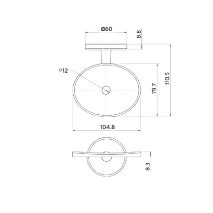 Soap Holder with Zinc Dish (hole) CP