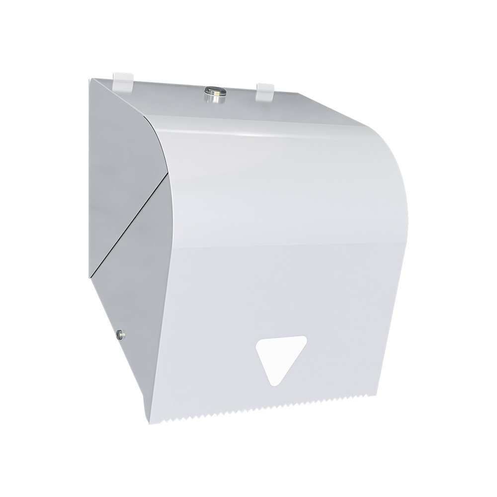 Paper Towel Roll Dispenser Lockable PC White