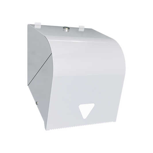 Paper Towel Roll Dispenser Lockable PC White