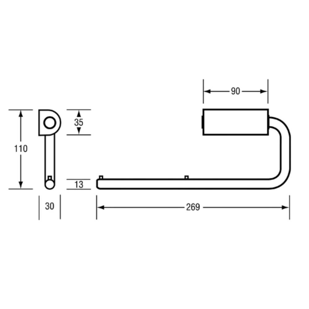Double Toilet Roll Holder SS