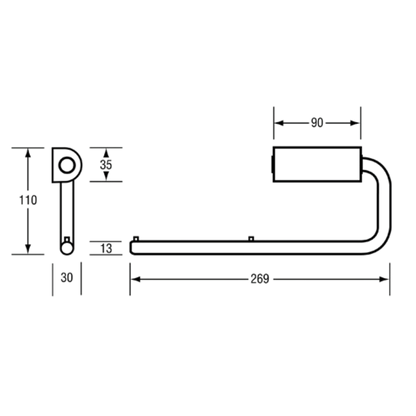 Double Toilet Roll Holder SS