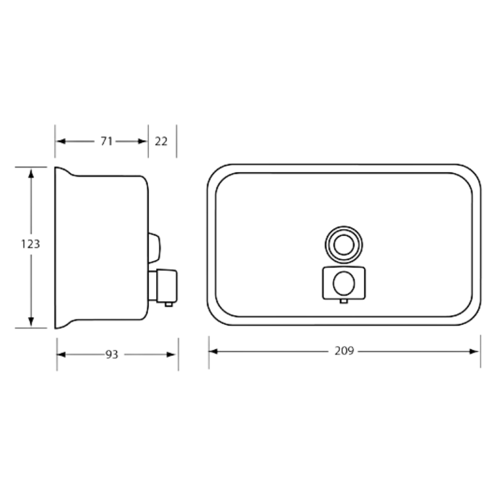 Hori Soap Dispenser c/w Black Valve SS