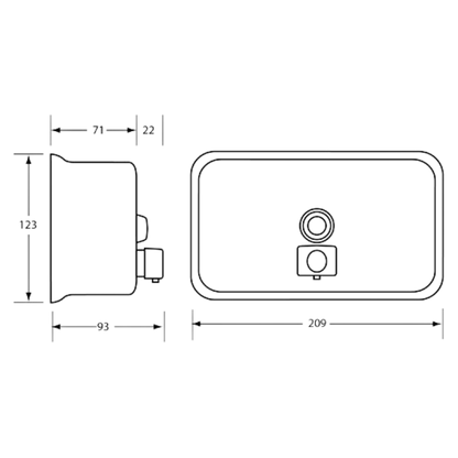 Hori Soap Dispenser c/w Black Valve SS