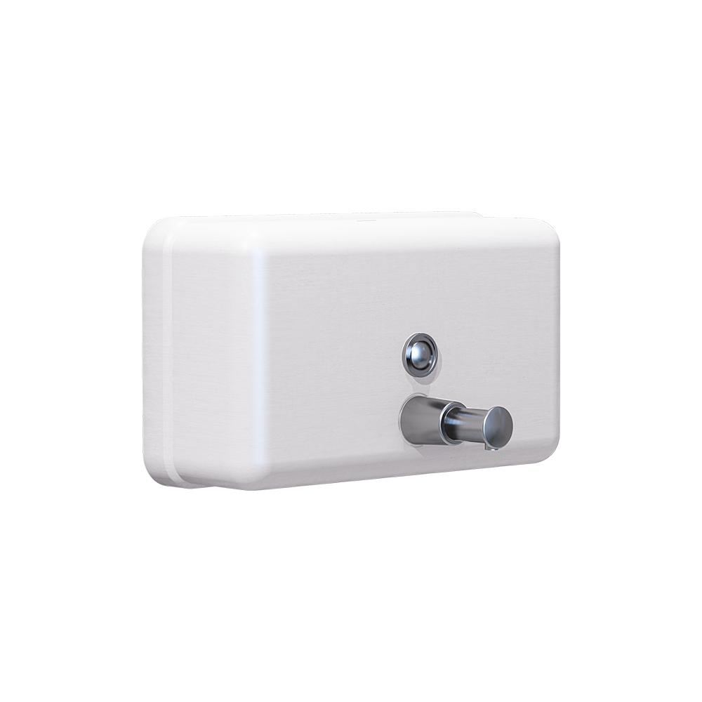 Horiz Liquid Soap Dispenser PC White