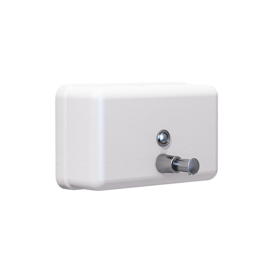 Horiz Liquid Soap Dispenser PC White