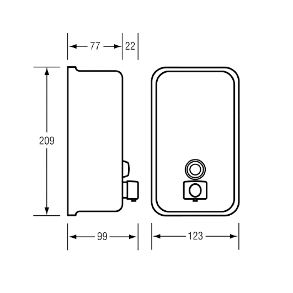 Vertical RD Soap Disp Black Valve