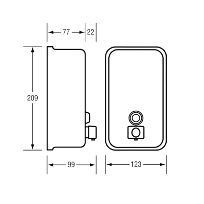 Vertical RD Soap Disp Black Valve