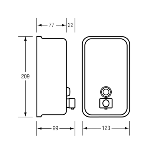 Vertical RD Soap Disp Black Valve