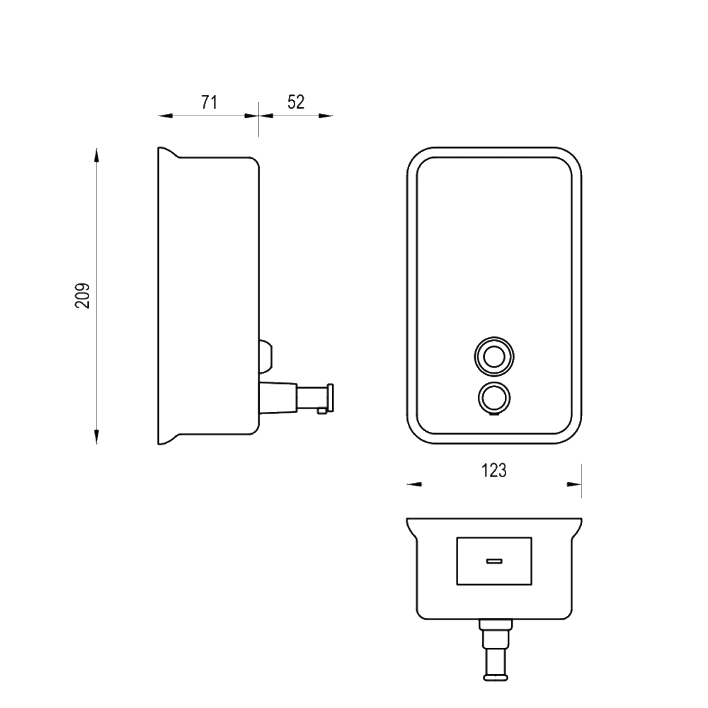 Vert Soap Dispenser SS - Nylon lining