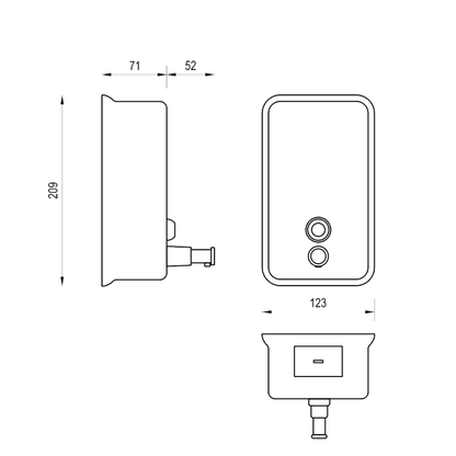 Vert Soap Dispenser SS - Nylon lining