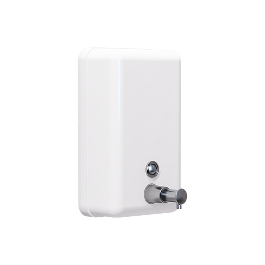 Vertical Liquid Soap Dispenser  – 1.2L Capacity, White Powder Coat Finish