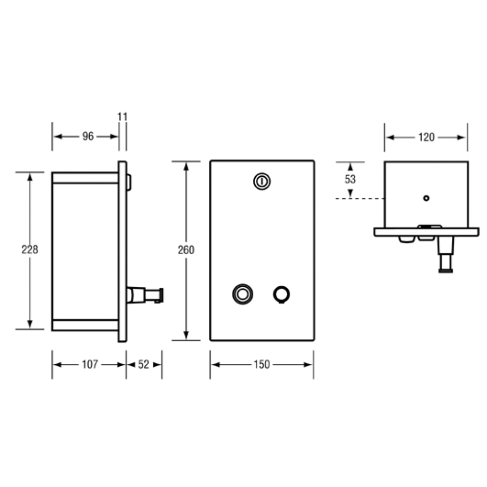 Vert Soap Dispenser REC SS