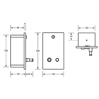 Vert Soap Dispenser REC SS