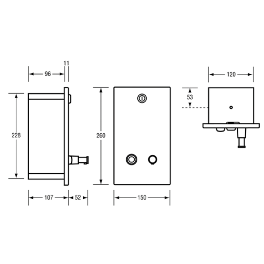 Vert Soap Dispenser REC SS