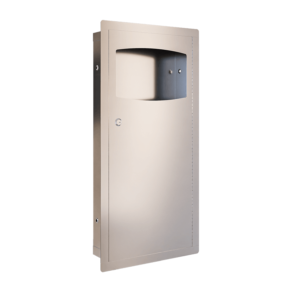 Waste Receptacle Recessed 9 Ltr SS