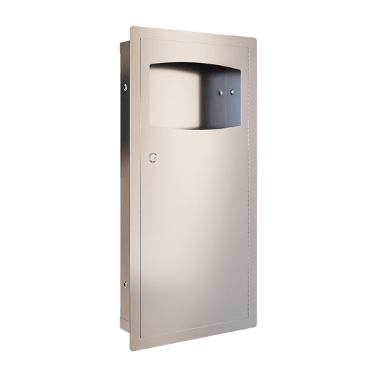 Waste Receptacle Recessed 9 Ltr SS