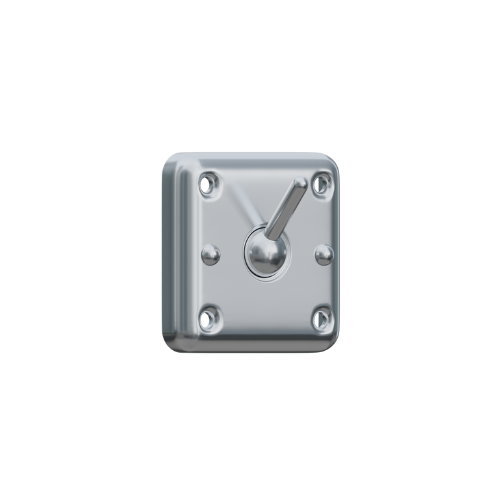 Square Clothes Hook SS Front Mount