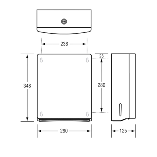 Multi Fold Ellipse Series Paper Towel Dispenser SS