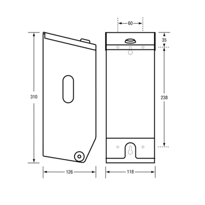 Double Toilet Roll Dispenser Lockable SS
