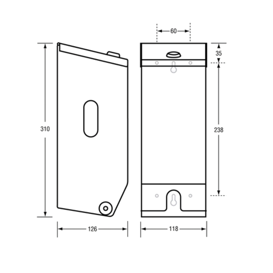 Double Toilet Roll Dispenser Lockable White Powdercoat