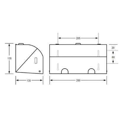 Double Toilet Paper Holder Lockable SS