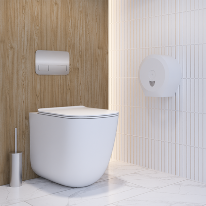 Jumbo Toilet Roll Dispenser Lockable, White ABS