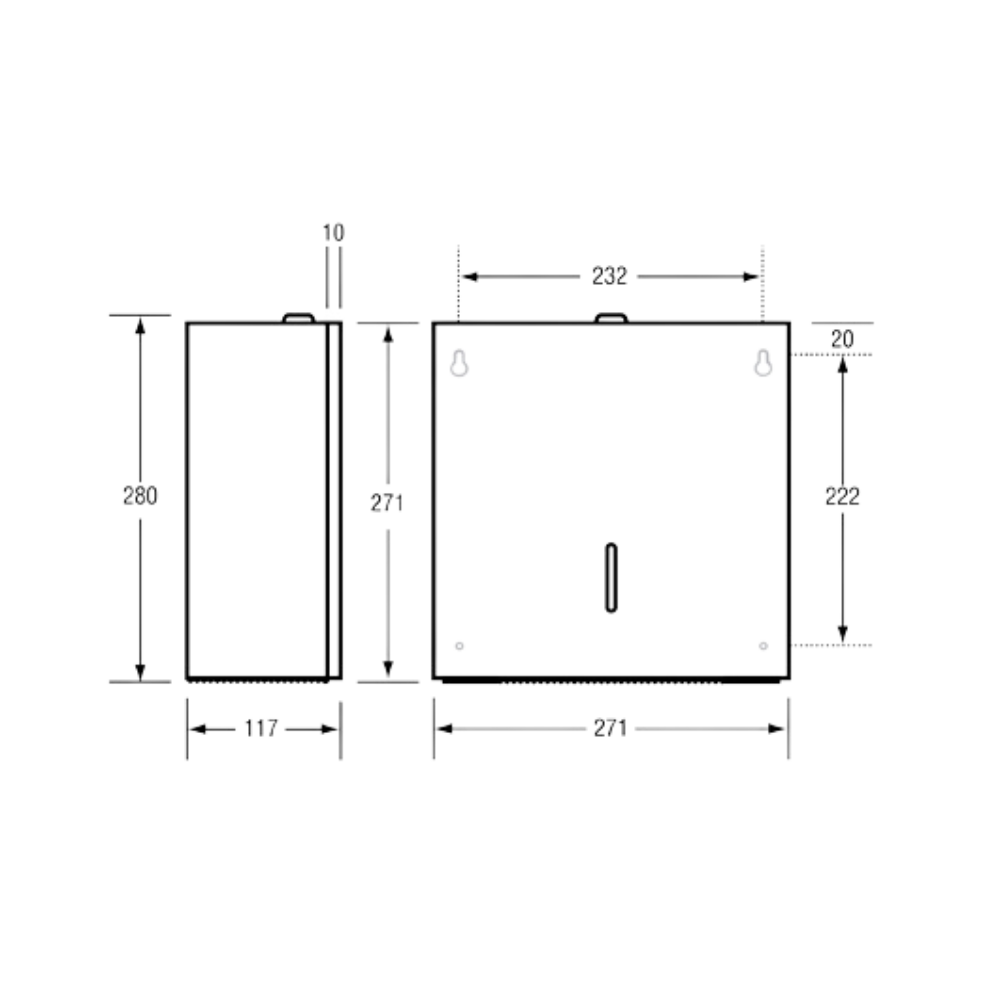 Jumbo Toilet Roll Dispenser Lockable SS