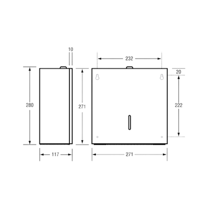 Jumbo Toilet Roll Dispenser Lockable SS