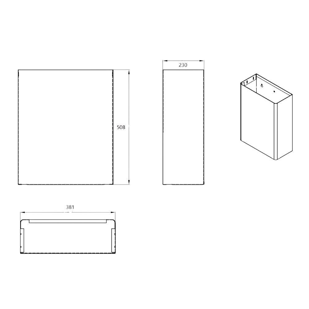 Waste Receptacle Wall Mounted 45 Ltr SS